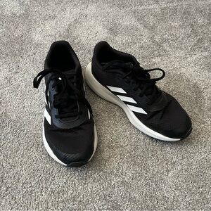 Adidas Cloudfoam Black Running Shoes Youth Size 4